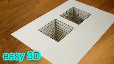 Simple 3D drawing illusion hole. - YouTube