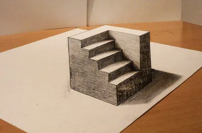 Как нарисовать 3D лестницу на бумаге А4 - 3D ИЛЛЮЗИЯ лестницы - How to Draw  a 3D Ladder - YouTube