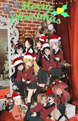 Kakegurui natale | Милые рисунки, Рождественские картины, Рисунки