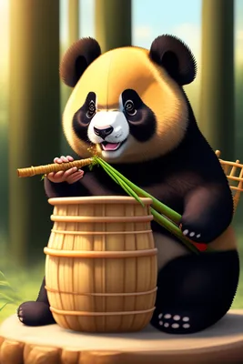 Cute anime panda