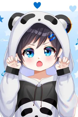 Lexica - Cute anthro anime panda with a king crown on his head eating  bamboo, digital art