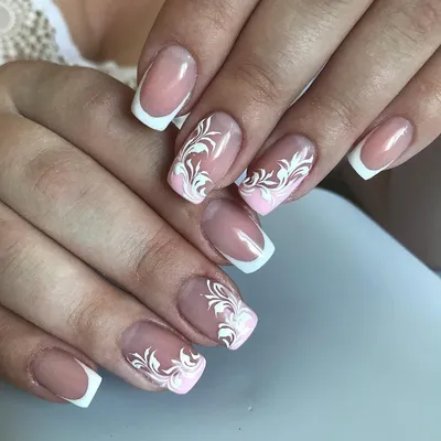 Crown nails, Delicate nails, Dimension nails, Elegant nails, Embossed  nails, French manicure des… | French manicure designs, Best nail art  designs, Nail art designs