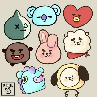 BT21 - Рисунок монитора, сезон 3 [Мой маленький приятель] – лучшие товары в  онлайн-магазине Джум Гик