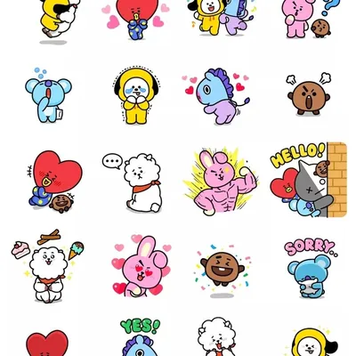 Bt21 рисунки маленькие (23 фото) » Рисунки для срисовки и не только