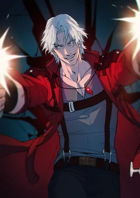 Dante from devil may cry 5 in an anime inspired style on Craiyon