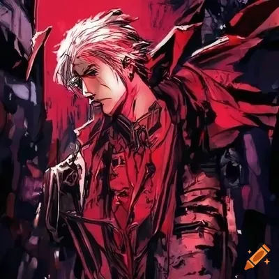 Dante from devil may cry 5 in an anime inspired style on Craiyon