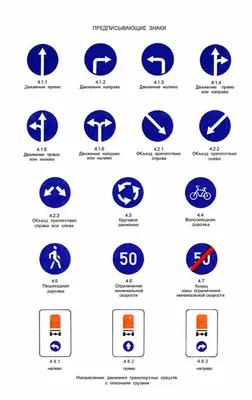 Дорожные знаки: группы дорожных знаков с пояснениями и картинками