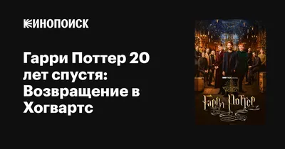 Гарри Поттер 20 лет спустя: Возвращение в Хогвартс, 2022 — описание,  интересные факты — Кинопоиск