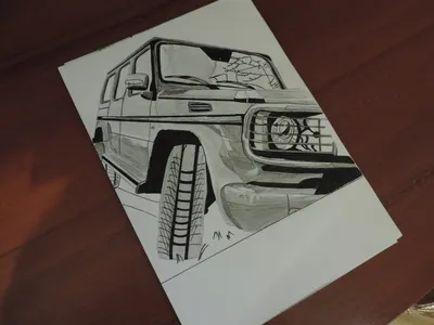 Как нарисовать машину Мерседес ВНЕДОРОЖНИК гелендваген легко How to draw a  car Mercedes G klass easy - YouTube