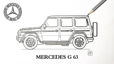 Как нарисовать Гелендваген Мерседес | How to draw Mercedes - Benz G - class  - YouTube