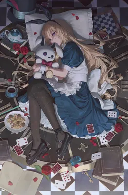 Аниме картинка 700x866 с алиса в стране чудес оригинальное изображение  alice (wonderland) белый … | Девушки из аниме, Девочка манга, Рисунки аниме