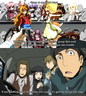 I recently watched Durarara!! and found this amazing reference to SAO. :  r/swordartonline