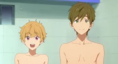 парни занимаются геометрией hazuki nagisa ryuugazaki rei из аниме free! *  аниме мальчики ~ anime boys * аниме категории * Проект - Фуку анима