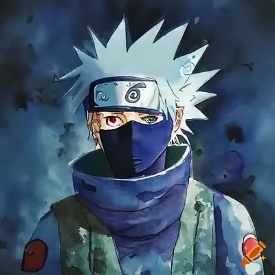 Kakashi hatake from naruto anime with sharingan on Craiyon