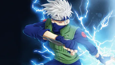 Naruto Kakashi Hatake on Black Background Wallpapers - Wallpapers Clan