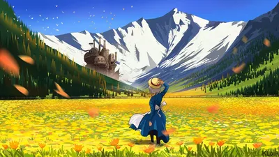 Кадр из \" Ходячий замок \" | Studio ghibli, Howls moving castle, Ghibli  artwork