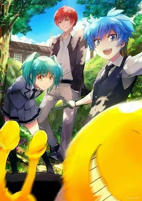 Фото Shiota Nagisa с кинжалом из аниме Класс убийц / Assassination Classroom