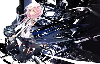 Обои на рабочий стол Инори Юдзуриха / Inori Yuzuriha из аниме Корона  грешника / Guilty Crown держит в руках сферу на черно-белом фоне, обои для  рабочего стола, скачать обои, обои бесплатно