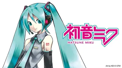 Hatsune miku black and white simple anime art on Craiyon