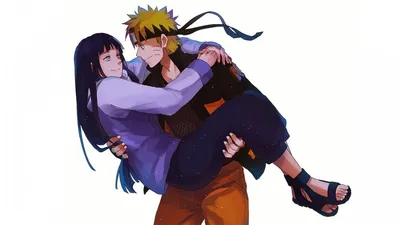 Обои на рабочий стол Хината Хьюго / Hinata Hyuugo и Наруто Узумаки / Naruto  Uzumaki из аниме Наруто / Naruto, обои для рабочего стола, скачать обои,  обои бесплатно