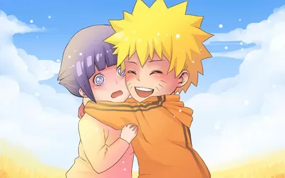 Обои на рабочий стол Наруто и Hinata Hyuga / Хината Хьюга в детстве из аниме  Наруто / Naruto, обои для рабочего стола, скачать обои, обои бесплатно