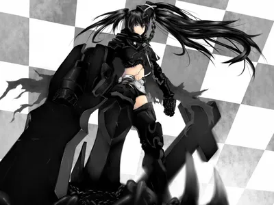 ᐉ Поп-Арт Аниме постер Let's Play Black Rock Shooter/Стрелок с чёрной скалы  Pop-art 61х40 см