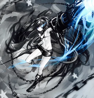 ᐉ Поп-Арт Аниме постер Let's Play Strength Black Rock Shooter/Стрелок с Чёрной  Скалы Pop-art 61х40 см