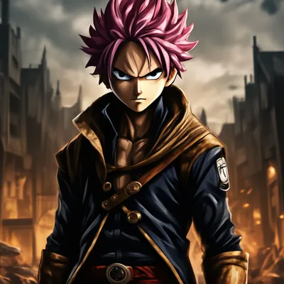 Обои на рабочий стол Natsu Dragneel / Нацу Драгнил, из аниме Fairy Tail / Хвост  феи, обои для рабочего стола, скачать обои, обои бесплатно