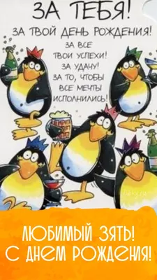 C днем рождения, зять - новые красивые открытки (86 ФОТО) в 2023 г | Смешные  пожелания на день рождения, С днем рождения, Смешные счастливые дни рождения