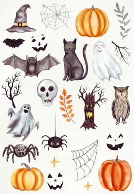 Halloween clipart. Хэллоуинский клипарт. PNG. | Хэллоуин картины, Обои,  Хэллоуин