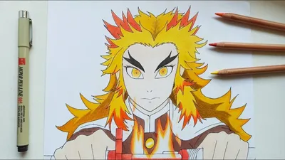 Anime drawing for a Million Rengoku | Demon slayer | Kimetsu no yaiba -  YouTube