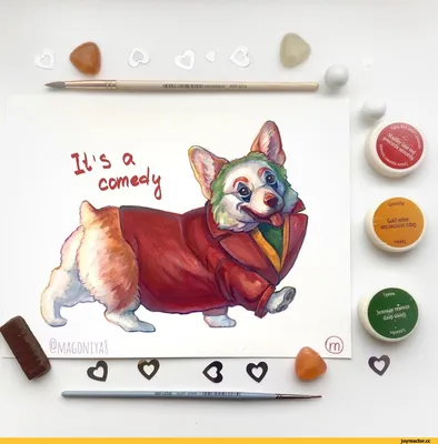 corgi #watercolor #корги #собака #акварель #инстаграм #чемпион  #другчеловека | Dog paintings, Dog art, Corgi art