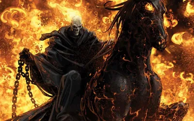 Скачать обои \"Призрачный Гонщик (Ghost Rider)\" на телефон в высоком  качестве, вертикальные картинки \"Призрачный Гонщик (Ghost Rider)\" бесплатно