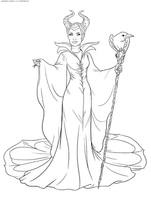 Раскраска Малефисента | Раскраски из мультфильма Малефисента (Maleficent  coloring pages). Раскраска Малефисента