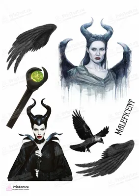 Картинка для торта \"Малефисента (Maleficent)\"- PT1034745 печать на сахарной  пищевой бумаге