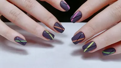 Маникюр с геометрическим рисунком: 45+ стильных идей | Simple nail art  designs, Nail art designs, Fall nail designs