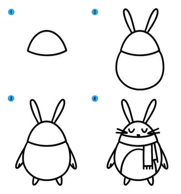 Легкие рисунки зайца аниме (45 фото) » рисунки для срисовки на Газ-квас.ком