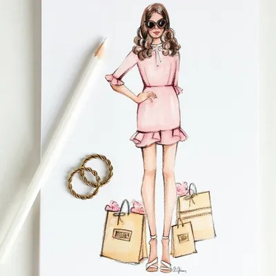 Fashion illustration by Julianne | Модные эскизы, Модные рисунки, Эскизы  одежды