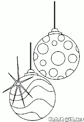 Раскраска - Новогодние игрушки