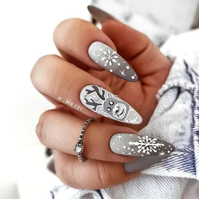 Новогодний маникюр 2022 - 100 фото-идей для красивого дизайна ногтей! | Fun  nails, Winter nails, Indigo nails