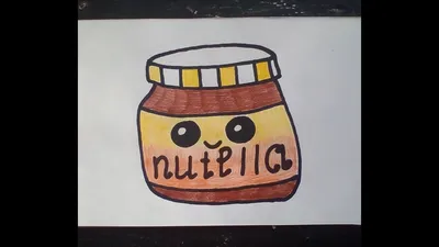 Видео Как рисовать каваи. Как рисовать баночку Нутелла Kawaii nutella |  OK.RU