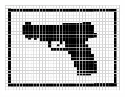 Рисунки оружия по клеточкам в тетради, как нарисовать оружие из CS GO,  Майнкрафт и других игр