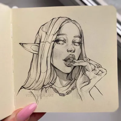 SKETCH | portrait | Скетч | Elf girl | Артбуки, Рисунки, Рисование