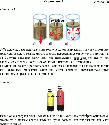 По рисунку 101 объясните передачу давления твердым