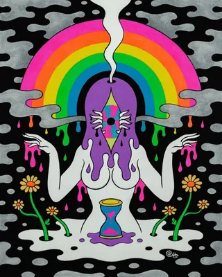 Набор наклеек \"Психоделические рисунки\" 50 шт / \"Psychedelic Drawings\" /  Стикеры самоклеящиеся - купить с доставкой по выгодным ценам в  интернет-магазине OZON (417747004)