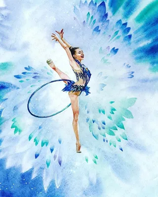 inspired by Yana Striga (Belarus) | Ginnastica ritmica, Schizzi d'arte,  Disegno ragazze