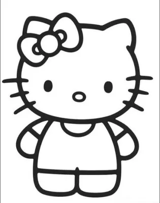 Drawing | Легкие рисунки, Раскраски, Вязаные изделия hello kitty