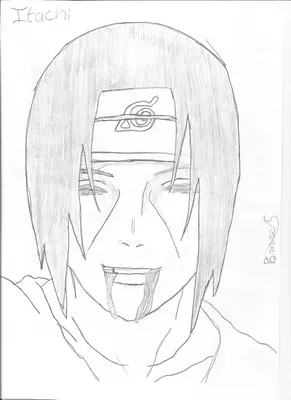 Itachi Uchiwa De Naruto, Рисунок - Elvire Lana | Artmajeur