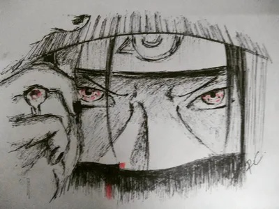 Наруто. Итачи Учиха.Как нарисовать Итачи. How to draw Itachi  Итачидіңсуретін салу - YouTube