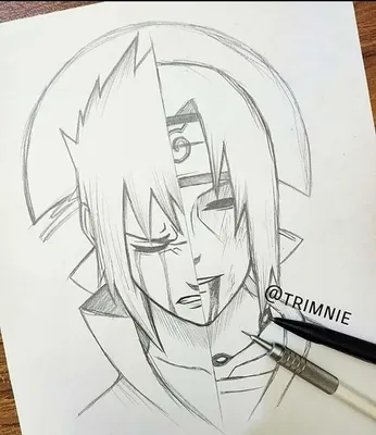 Itachi Uchiha, Рисунок - Raphael Veillard | Artmajeur